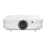 Optoma UHZ65LV videoproyector de alcance estándar con 5000 lúmenes ANSI, DMD 3D, resolución UHD 4K (3840x2160) en color blanco. SKU: E1P0A3LWE1Z1