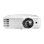 Proyector Optoma W309ST con 3800 lúmenes ANSI, resolución WXGA (1280x800) y soporte 3D, SKU E9PD7DR01EZ1, color blanco