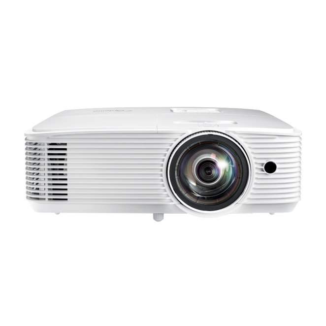 Optoma Proyector de corto alcance, 3800 lúmenes y tecnología DLP Proyector Optoma W309ST con 3800 lúmenes ANSI, resolución WXGA (1280x800) y soporte 3D, SKU E9PD7DR01EZ1, color blanco