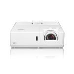 Proyector Optoma ZK708T de alcance estándar con 7000 lúmenes ANSI, tecnología DLP, resolución UHD 4K (3840x2160) y capacidad 3D, modelo en color blanco, SKU E9PD7L112EZ1