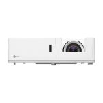 Proyector Optoma ZK708T de alcance estándar con 7000 lúmenes ANSI, tecnología DLP, resolución UHD 4K (3840x2160) y capacidad 3D, modelo en color blanco, SKU E9PD7L112EZ1