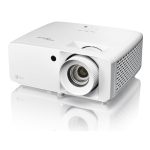 Proyector Optoma ZH450 de alcance estándar, 4500 lúmenes ANSI, tecnología DLP 1080p (1920x1080) y capacidad 3D en color blanco. SKU: E9PD7L321EZ1