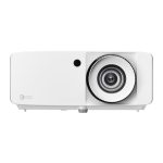 Proyector Optoma ZH450 de alcance estándar, 4500 lúmenes ANSI, tecnología DLP 1080p (1920x1080) y capacidad 3D en color blanco. SKU: E9PD7L321EZ1