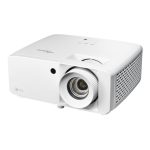 Proyector Optoma ZH450 de alcance estándar, 4500 lúmenes ANSI, tecnología DLP 1080p (1920x1080) y capacidad 3D en color blanco. SKU: E9PD7L321EZ1