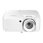 Imagen del proyector Optoma ZK450 con resolución UHD 4K (3840x2160), 4200 lúmenes ANSI, tecnología DLP y compatibilidad 3D. SKU E9PD7LD01EZ1