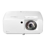 Proyector blanco de corto alcance Optoma UHZ35ST con 3500 lúmenes ANSI, tecnología DLP y resolución UHD 4K (3840x2160), SKU E9PD7LD11EZ2