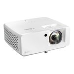 Proyector blanco de corto alcance Optoma UHZ35ST con 3500 lúmenes ANSI, tecnología DLP y resolución UHD 4K (3840x2160), SKU E9PD7LD11EZ2