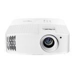Proyector Optoma UHD35X de color blanco con resolución 4K UHD (3840x2160), tecnología DLP, 3600 lúmenes ANSI, capacidad 3D, SKU E9PV7GL06EZ1