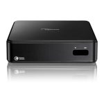 Imagen del Mini PC Optoma OCH100 en color negro, modelo ligero de 940 gramos, SKU H1AX00000270