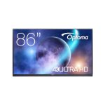 Optoma 5862RK+ panel plano interactivo de 2,18m (86") LED, 420 cd/m², 4K Ultra HD, color negro, pantalla táctil, con procesador Android 11. SKU: H1F0C0LBW101
