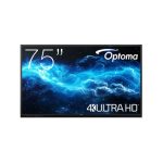 Optoma 3752RK Panel plano interactivo de 75 pulgadas con resolución 4K Ultra HD, pantalla táctil, Wifi, 400 cd/m² de brillo y procesador incorporado con Android 11. SKU: H1F0H04BW101