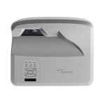 Proyector Optoma ZU500USTe de alcance ultracorto, 500 lúmenes ANSI, resolución WUXGA (1920x1200), tecnología DLP y 3D, gris, SKU ZU500USTe