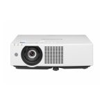 Proyector Panasonic PT-VMZ51SEJ de alcance estándar en color blanco, con 5200 lúmenes ANSI, resolución LCD 1080p (1920x1080). SKU: PT-VMZ51SEJ