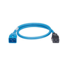 Imagen del cable de transmisión de 1.8 metros color azul de Panduit con acopladores C19 y C20, SKU LPCB09X