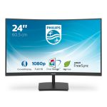 Philips E Line 241E1SC/00, Monitor LED de 23.6 pulgadas con resolución 1920 x 1080 pixeles, Full HD, color negro, referencia 241E1SC/00