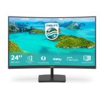 Philips E Line 241E1SCA/00 pantalla curva para PC de 23.6 pulgadas, resolución 1920 x 1080 píxeles, Full HD, color negro