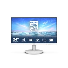 Monitor Philips V Line 241V8AW/00 de 23.8 pulgadas, resolución 1920 x 1080 Pixeles, Full HD LCD en color blanco. SKU: 241V8AW/00.