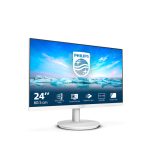 Monitor Philips V Line 241V8AW/00 de 23.8 pulgadas, resolución 1920 x 1080 Pixeles, Full HD LCD en color blanco. SKU: 241V8AW/00.