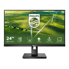 Philips 242B1G/00 LED display de 60,5 cm (23.8 pulgadas) con resolución 1920 x 1080 Pixeles Full HD en color negro, ideal para trabajos de oficina y entretenimiento.