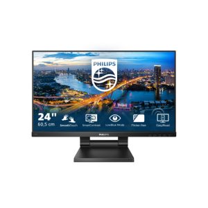 Pantalla para PC Philips 242B1TC/00 de 60.5 cm, 1920 x 1080 pixeles, Full HD, LED, negra y táctil