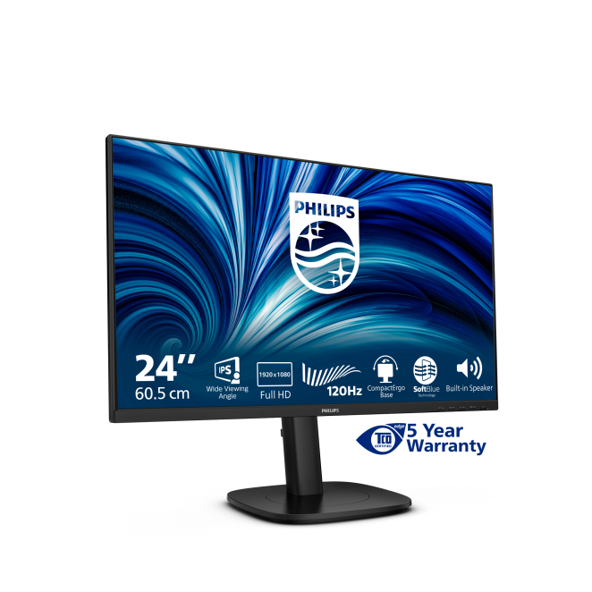 Philips 3000 series 24B2N3200J/00 pantalla para PC 60,5 cm (23.8″) 1920 x 1080 Pixeles Full HD LCD Negro 2 Monitor Philips 3000 series 24B2N3200J/00 con ajustes ergonómicos