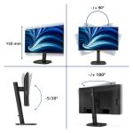 Monitor Philips 3000 series 24B2N3200J/00 con pantalla de 60,5 cm (23.8 pulgadas), resolución 1920 x 1080 Pixeles, Full HD, color negro