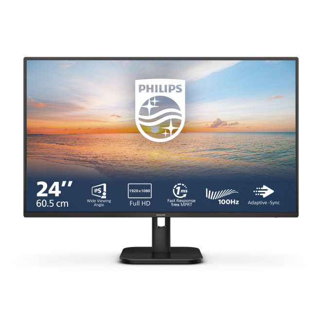 Philips monitor Full HD 23.8 pulgadas serie 1000 Pantalla para PC Philips 1000 series 24E1N1100A/00 de 60,5 cm (23.8 pulgadas) y resolución 1920 x 1080 Pixeles Full HD en color negro