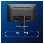 Philips V Line 271V8LA/00 LED display de 68,6 cm (27 pulgadas) con resolución 1920 x 1080 pixeles en Full HD, color negro