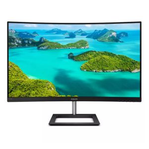 Philips Monitor modelo E Line 272E1CA/00, pantalla LED curvada de 27 pulgadas, resolución 1920 x 1080 pixeles, Full HD en color negro, SKU 272E1CA/00
