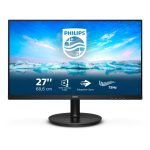 Pantalla para PC Philips V Line 272V8LA/00 de 27 pulgadas con resolución Full HD 1920 x 1080 Pixeles, tecnología LED y acabado en negro.