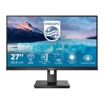 Pantalla LED Philips S Line de 27 pulgadas con resolución 2560 x 1440 pixeles 2K Ultra HD en color negro, modelo 275S1AE/00.