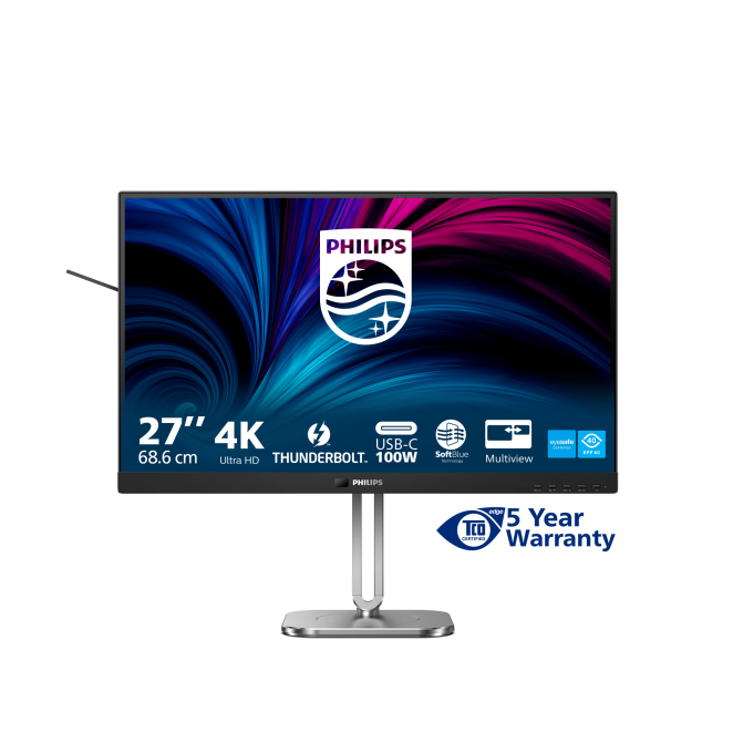 Philips 6000 series 27B2U6903/00 pantalla para PC 68,6 cm (27″) 3840 x 2160 Pixeles 4K Ultra HD LED Antracita 1 Philips 6000 series 27B2U6903/00 pantalla para PC 68,6 cm