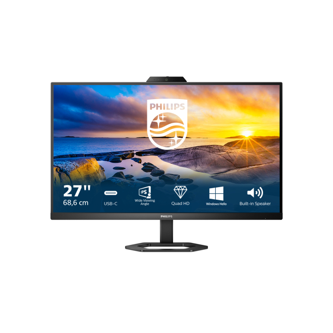 Philips Monitor LCD Quad HD 27 pulgadas Negro Monitor Philips 5000 Series 27E1N5600HE/00 de 27 pulgadas con resolución 2560 x 1440 Pixeles Quad HD en color negro