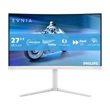 Monitor Philips Evnia 5000 con pantalla de 27 pulgadas, resolución 1920 x 1080 píxeles Full HD, modelo 27M2C5201L/00, color blanco