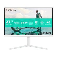 Monitor Philips Evnia de 27 pulgadas, resolución 1920 x 1080 píxeles Full HD LCD, SKU 27M2N3201A/00, color blanco.