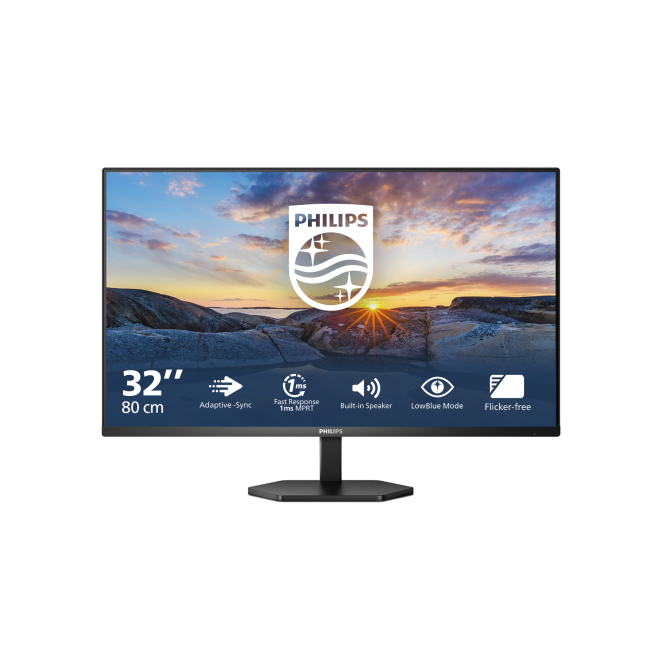 Philips pantalla para PC 32 pulgadas Full HD serie 3000 Pantalla para PC Philips 3000 series de 32 pulgadas, resolución 1920 x 1080 píxeles, Full HD, modelo 32E1N3100LA/00, color negro