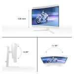 Philips Evnia 5000 pantalla para PC de 31.5 pulgadas, resolución Quad HD 2560 x 1440 pixeles, monitor LCD blanco. SKU 32M2C5501/00