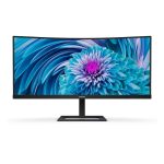 Philips E Line 346E2CUAE/00, pantalla para PC de 34 pulgadas con resolución 3440 x 1440 pixeles, LCD Wide Quad HD+ en color negro, SKU 346E2CUAE/00
