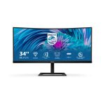 Philips E Line 346E2CUAE/00, pantalla para PC de 34 pulgadas con resolución 3440 x 1440 pixeles, LCD Wide Quad HD+ en color negro, SKU 346E2CUAE/00