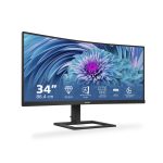 Philips E Line 346E2CUAE/00, pantalla para PC de 34 pulgadas con resolución 3440 x 1440 pixeles, LCD Wide Quad HD+ en color negro, SKU 346E2CUAE/00