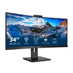 Monitor LED Philips P Line de 34 pulgadas, resolución 3440 x 1440 pixeles, UltraWide Quad HD, color negro, SKU 346P1CRH/00.