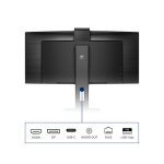 Monitor LED Philips P Line de 34 pulgadas, resolución 3440 x 1440 pixeles, UltraWide Quad HD, color negro, SKU 346P1CRH/00.