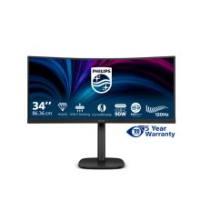 Monitor Philips 3000 series, pantalla de 34.4 pulgadas con resolución 3440 x 1440 Pixeles, SKU: 34B2U3600C/00, color negro