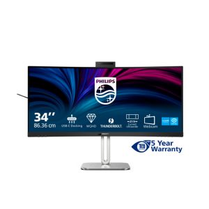 Pantalla Philips 6000 series, 34 pulgadas, resolución 3440 x 1440 pixeles Wide Quad HD, modelo 34B2U6603CH/00