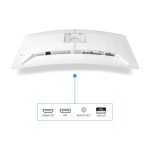 Pantalla Philips Evnia 5000 de 34 pulgadas con resolución 3440 x 1440 píxeles, modelo 34M2C5501A/00, en color blanco.