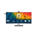 Imagen del monitor Philips 40B1U6903CH/00 para PC de 100,8 cm (39.7 pulgadas) con resolución 5120 x 2160 Pixeles, 5K Ultra HD, color negro, SKU: 40B1U6903CH/00