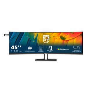 Monitor Philips 6000 series modelo 45B1U6900C/00, pantalla LED UltraWide de 44.5 pulgadas con resolución 5120 x 1440 píxeles en color negro