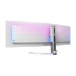 Monitor Philips Evnia 8000 con pantalla QD-OLED de 48.9 pulgadas, resolución 5120 x 1440 píxeles, SKU 49M2C8900L/00, en color blanco