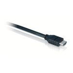 Philips HDMI-HDMI Cable SWV2433W, 3 metros, color negro, SWV2433W/1 de alta calidad para conexiones digitales