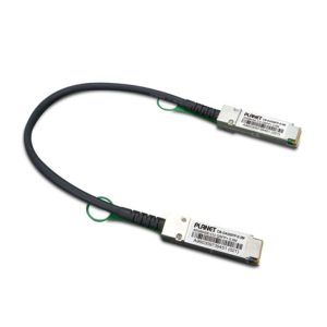 PLANET CB-DAQSFP-0.5M cable de fibra óptica e InfiniBand de 0,5 metros en colores negro y gris. SKU CB-DAQSFP-0.5M